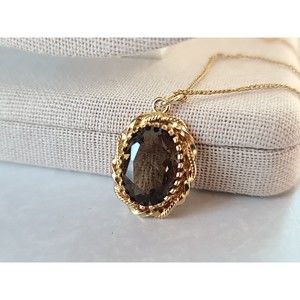 Atlas 12K GF Oval Shaped Pendant Quartz Vintage